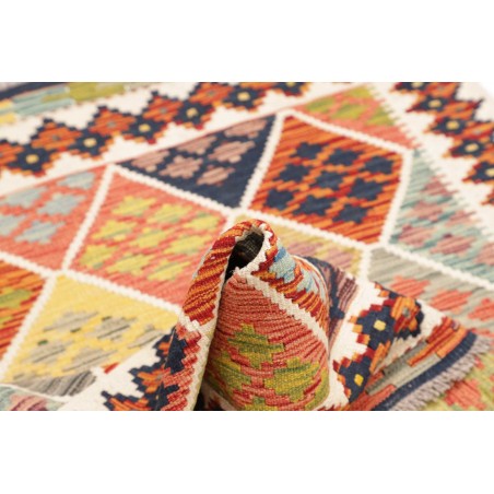 Tappeto Kilim Afghanistan marrone grigio 107x151