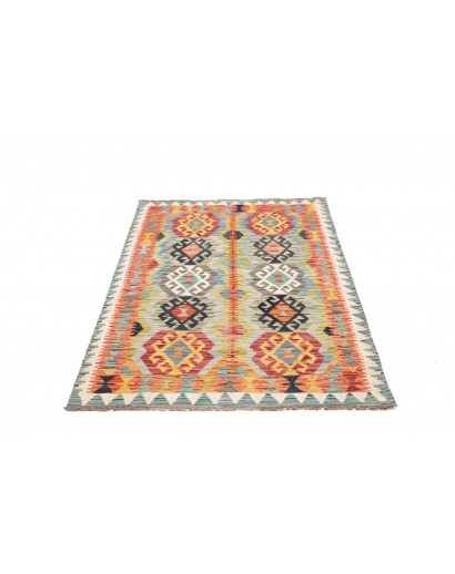 Tappeto Kilim Afghanistan marrone azzurro 106x149