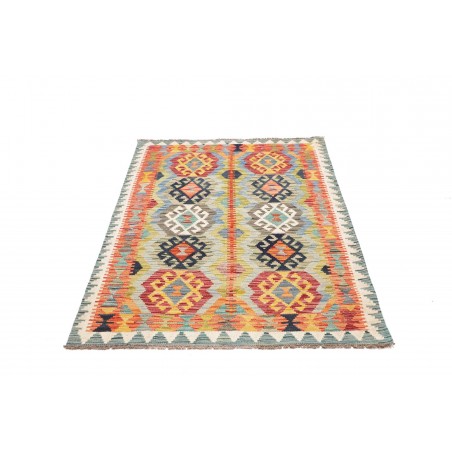 Tappeto Kilim Afghanistan marrone azzurro 106x149