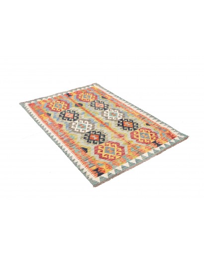 Tappeto Kilim Afghanistan marrone azzurro 106x149