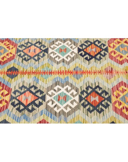 Tappeto Kilim Afghanistan marrone azzurro 106x149