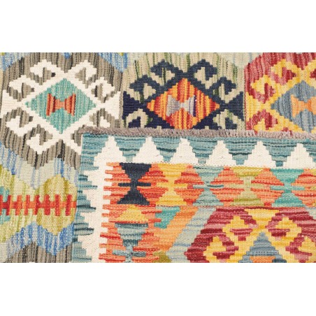 Tappeto Kilim Afghanistan marrone azzurro 106x149