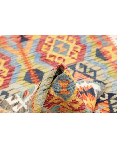 Tappeto Kilim Afghanistan marrone azzurro 106x149