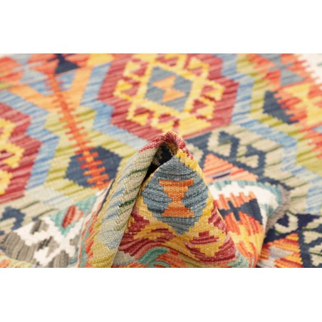 Tappeto Kilim Afghanistan marrone azzurro 106x149