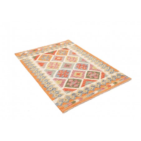 Tappeto Kilim Afghanistan marrone azzurro 100x141