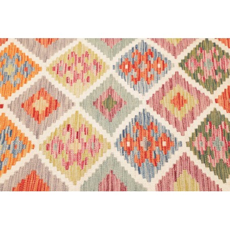 Tappeto Kilim Afghanistan marrone azzurro 100x141