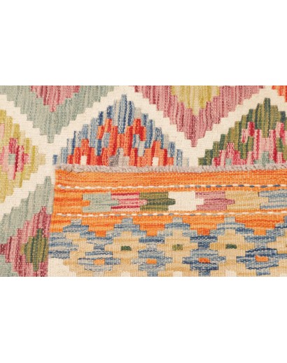Tappeto Kilim Afghanistan marrone azzurro 100x141