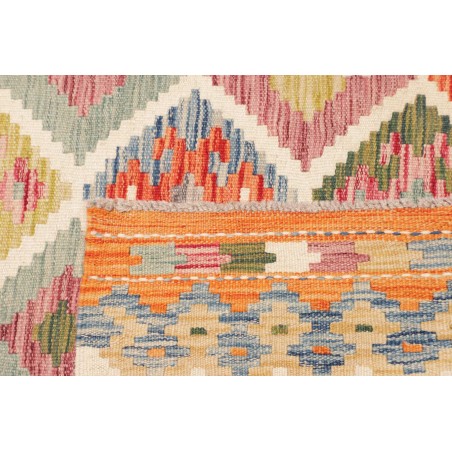 Tappeto Kilim Afghanistan marrone azzurro 100x141