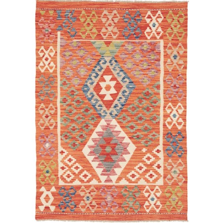 Tappeto Kilim Afghanistan arancione 104x149