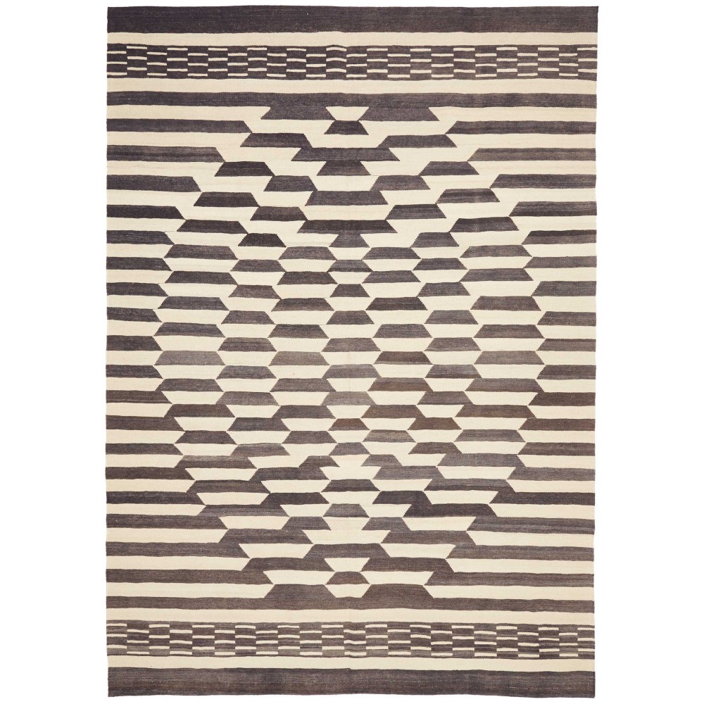 Tappeto Kilim Persia bianco azzurro 213x305