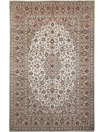 Tappeto Kashan Persia azzurro marrone 200x305