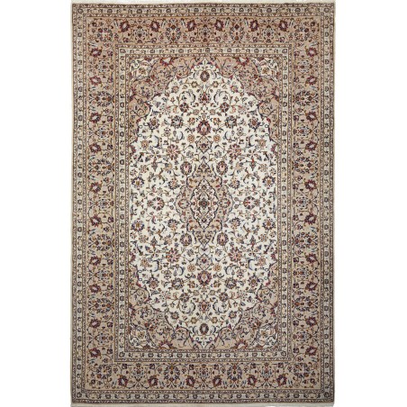 Tappeto Kashan Persia azzurro marrone 200x305