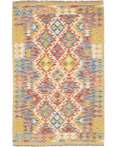 Tappeto Kilim Afghanistan marrone 108x158