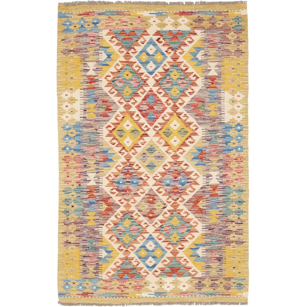 Tappeto Kilim Afghanistan marrone 108x158
