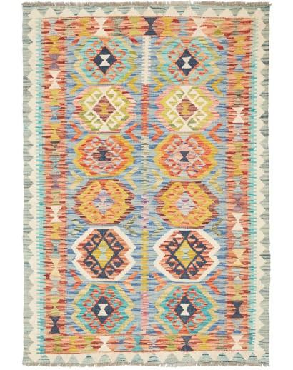 Tappeto Kilim Afghanistan beige marrone 103x151
