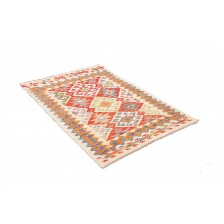 Tappeto Kilim Afghanistan bianco arancione 90x150