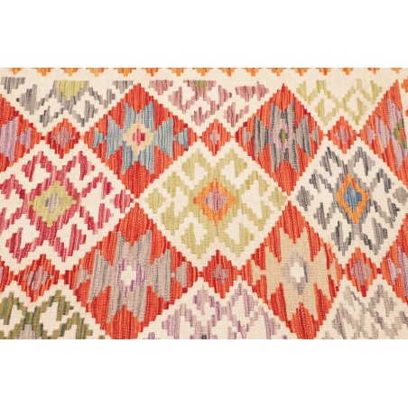 Tappeto Kilim Afghanistan bianco arancione 90x150