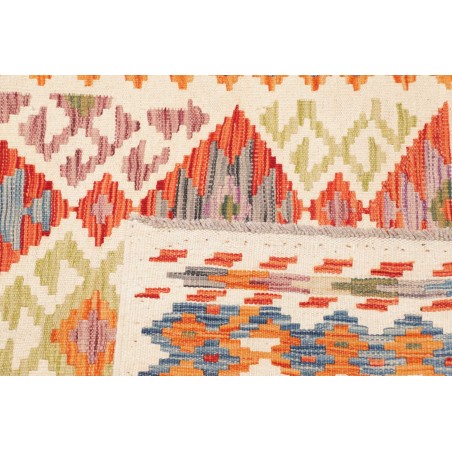 Tappeto Kilim Afghanistan bianco arancione 90x150