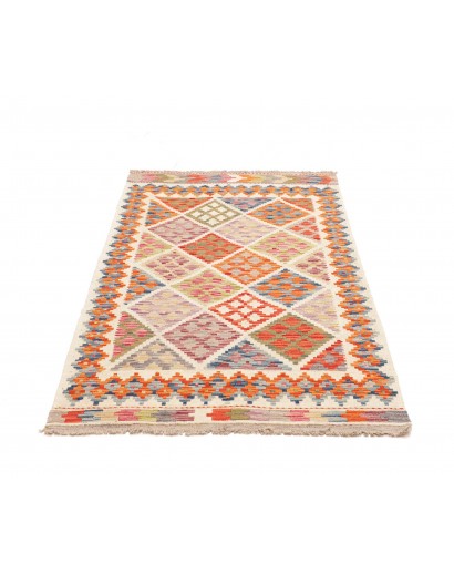 Tappeto Kilim Afghanistan beige arancione 95x157