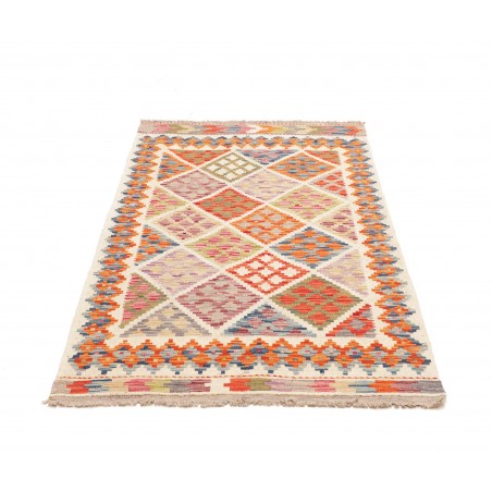 Tappeto Kilim Afghanistan beige arancione 95x157