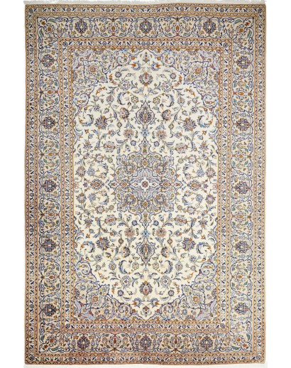 Tappeto Kashan Persia bianco marrone 244x362