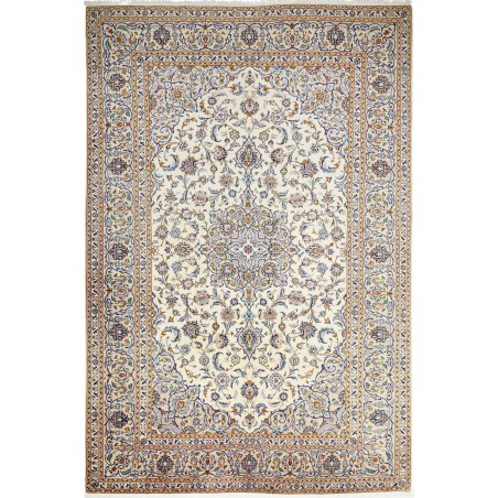Tappeto Kashan Persia bianco marrone 244x362