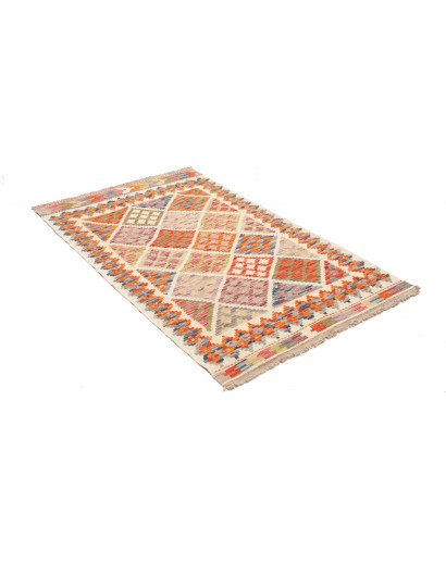 Tappeto Kilim Afghanistan beige arancione 95x157