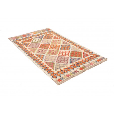 Tappeto Kilim Afghanistan beige arancione 95x157