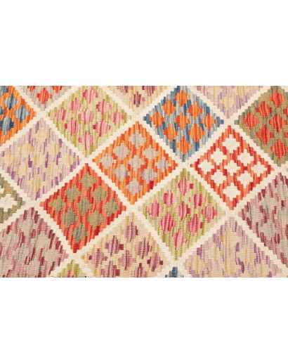 Tappeto Kilim Afghanistan beige arancione 95x157