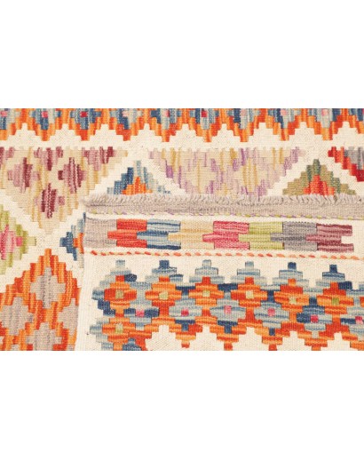 Tappeto Kilim Afghanistan beige arancione 95x157
