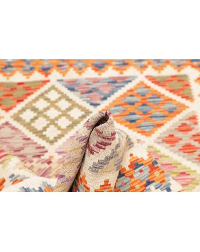 Tappeto Kilim Afghanistan beige arancione 95x157