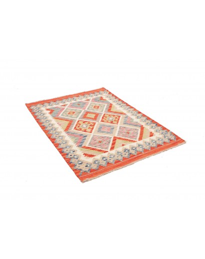 Tappeto Kilim Afghanistan beige azzurro 106x139