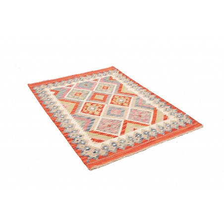 Tappeto Kilim Afghanistan beige azzurro 106x139