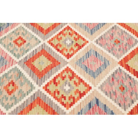 Tappeto Kilim Afghanistan beige azzurro 106x139