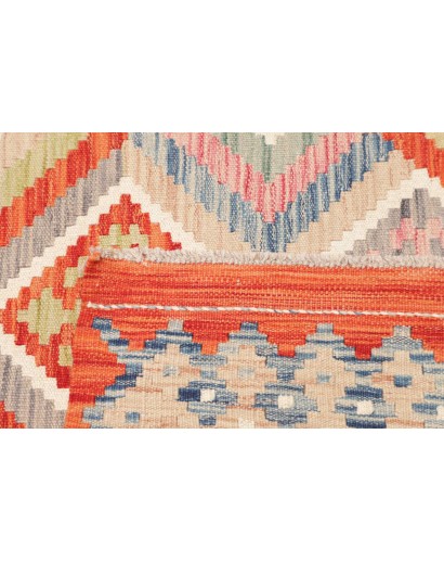 Tappeto Kilim Afghanistan beige azzurro 106x139