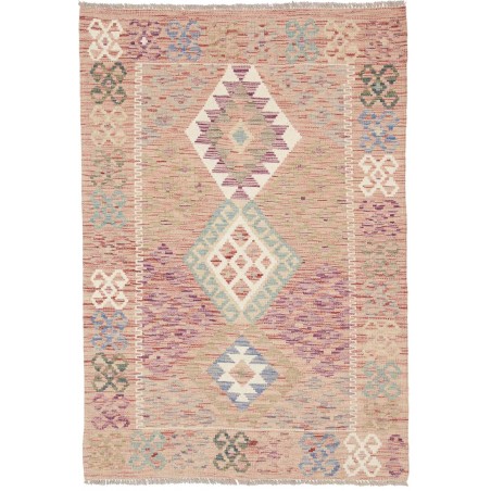 Tappeto Kilim Afghanistan marrone bianco 101x145