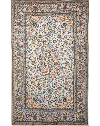 Tappeto Kashan Persia beige grigio 194x316