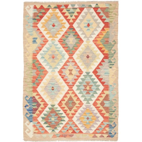 Tappeto Kilim Afghanistan giallo arancione 104x153