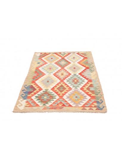 Tappeto Kilim Afghanistan giallo arancione 104x153