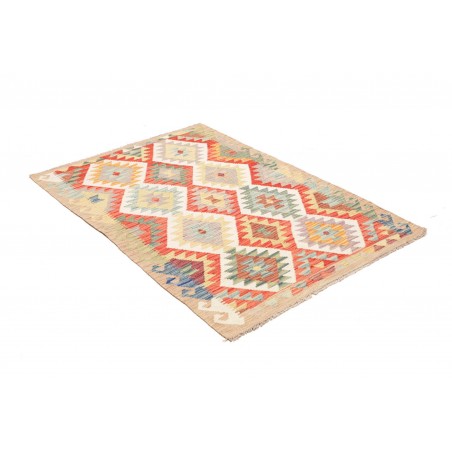 Tappeto Kilim Afghanistan giallo arancione 104x153