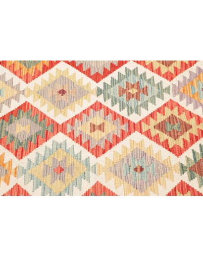 Tappeto Kilim Afghanistan giallo arancione 104x153