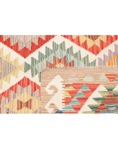 Tappeto Kilim Afghanistan giallo arancione 104x153