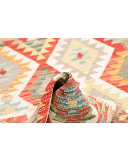 Tappeto Kilim Afghanistan giallo arancione 104x153