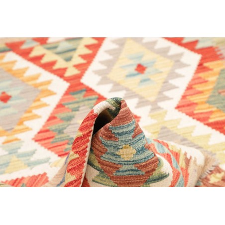 Tappeto Kilim Afghanistan giallo arancione 104x153