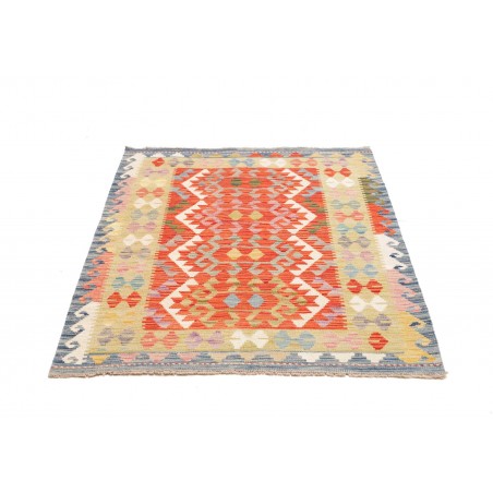 Tappeto Kilim Afghanistan marrone azzurro 102x147