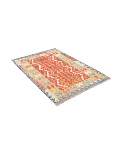 Tappeto Kilim Afghanistan marrone azzurro 102x147