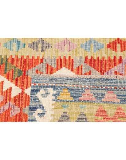 Tappeto Kilim Afghanistan marrone azzurro 102x147