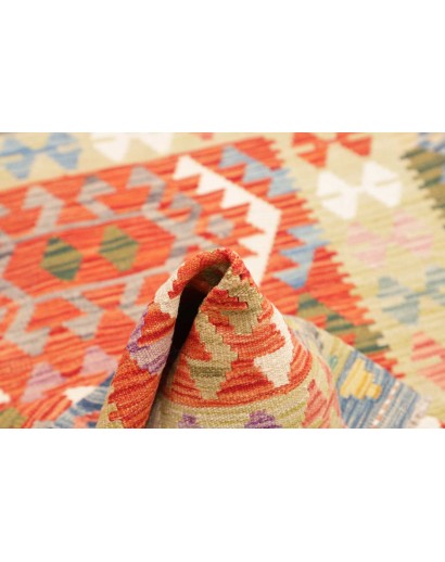 Tappeto Kilim Afghanistan marrone azzurro 102x147