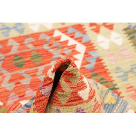 Tappeto Kilim Afghanistan marrone azzurro 102x147