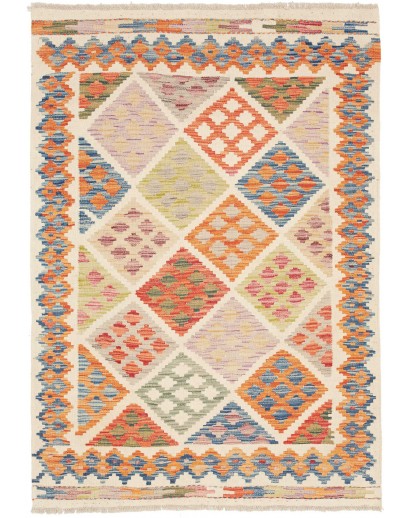 Tappeto Kilim Afghanistan beige marrone 106x151